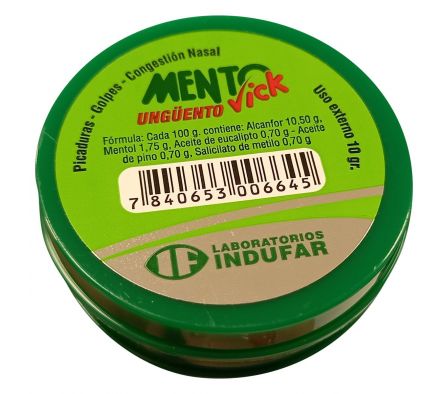 MENTO VICK UNG.10 UNID. X 10 GR.