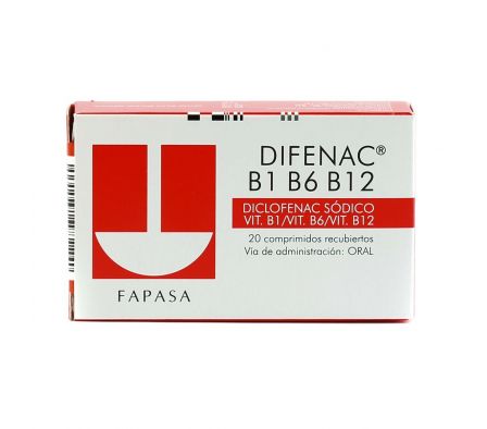 DIFENAC B1 B6 B12 CJ X 20 COMPRIMIDOS