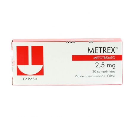 METREX 2,5 MG. CJ X 20 COMPRIMIDOS