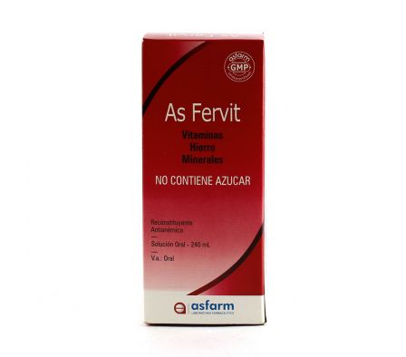 AS-FERVIT JARABE FRASCO X 240 ML.