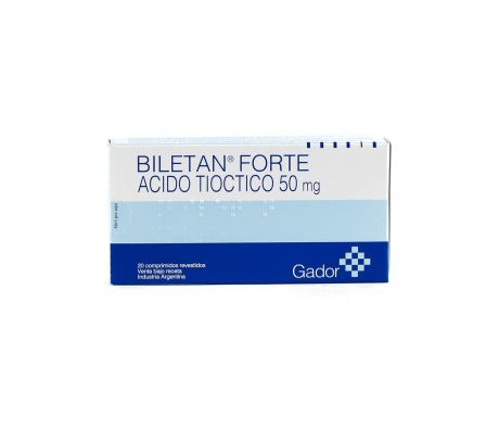 BILETAN FORTE 50 MG. CJ X 20 COMP. REC.