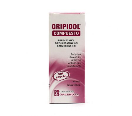 GRIPIDOL CMPTO. JARABE FRASCO X 120 ML.