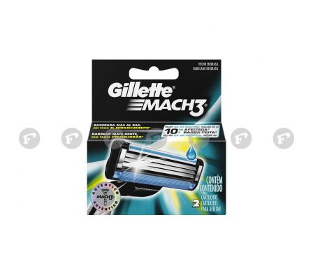Gillette mach 3 respuesto cj2 unid./.