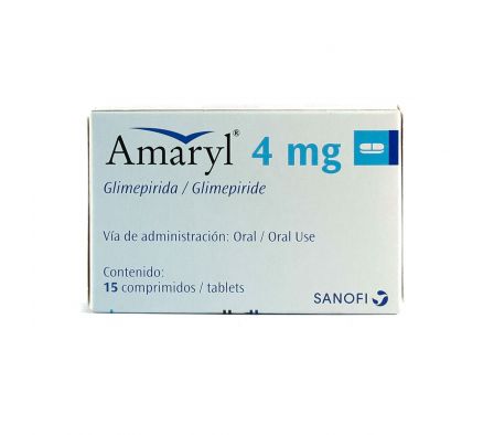 AMARYL 4 MG. CJ X 15 COMPRIMIDOS