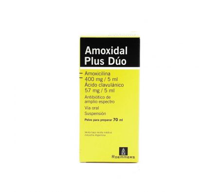 AMOXIDAL PLUS DUO SUSP. FRASCO X 70 ML.