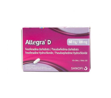 ALLEGRA-D  60MG/120MG CJ X 10 COMP.