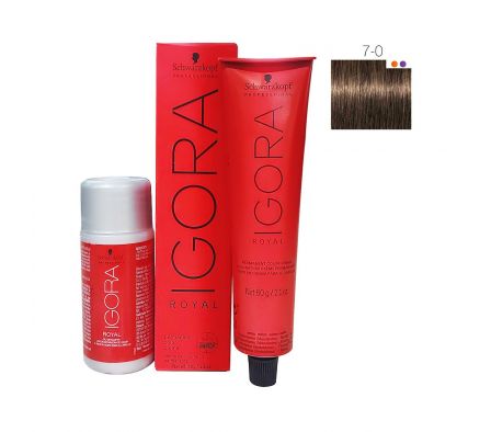 Igora royal tinte n°7-0 rubio mediano 60 ml. + agua./.