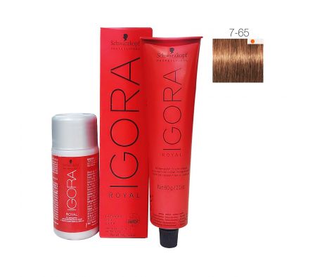 Igora royal n. 7-65 rubio med. marron dorado 60 ml+agua o./.