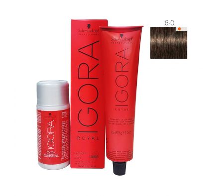 Igora royal n. 6-0 rubio oscuro 60ml + agua oxi./.