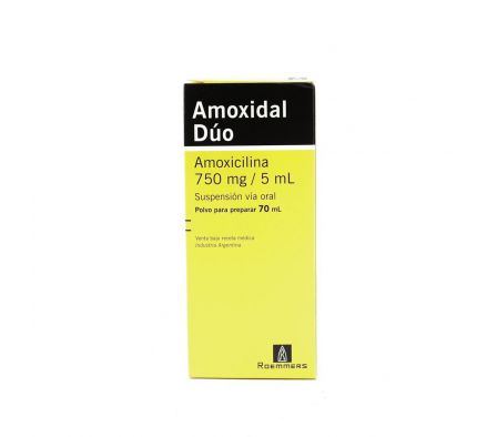 AMOXIDAL DUO 750 MG. SUSP. FRASCO X 70 ML.
