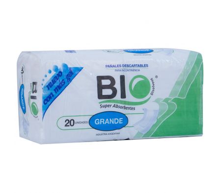 Bio Disolvent pañal adulto grande paq.20 unid.