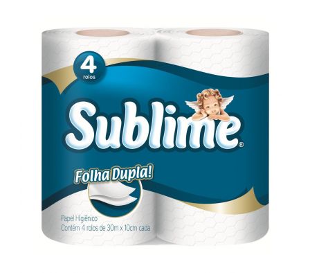 Sublime papel higienico neutro azul doble hoja paq x 4 unid.