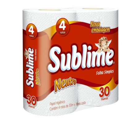 Sublime papel higienico neutro paq.4 unid.