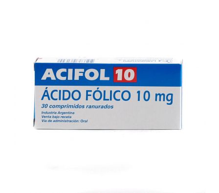 ACIFOL 10 MG. CJ X 30 COMPRIMIDOS