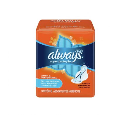 Always toalla fem basica con alas paq.8 unid.