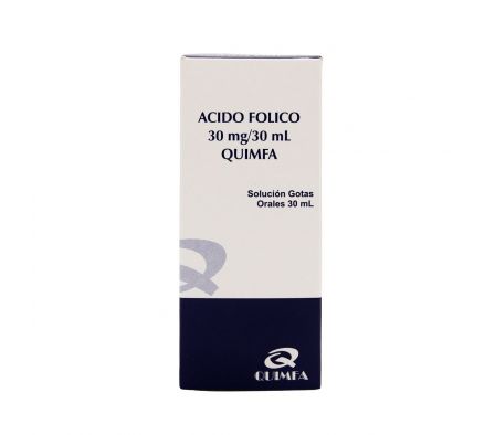 ACIDO FOLICO 30 MG. (QUIMFA)  GOTAS CJ X 30 ML.
