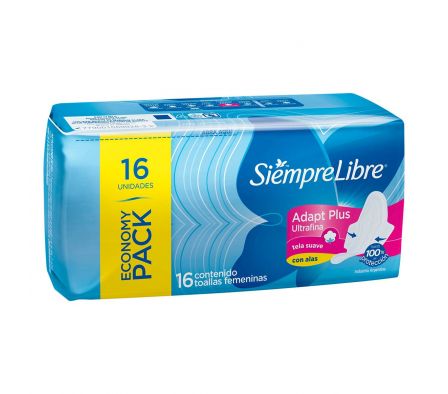 Siempre Libre toalla fem slinea economy paq.16 unid.