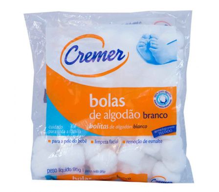 Cremer bolas de algodón paq.95 gr.