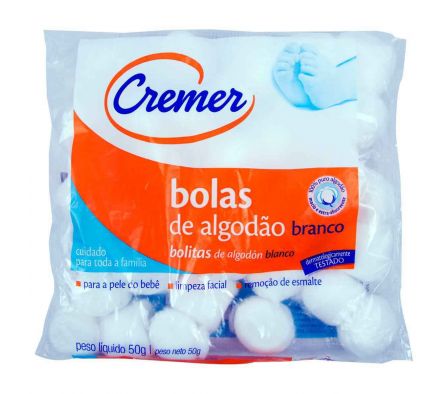 Cremer bolas de algodón paq.50 gr.