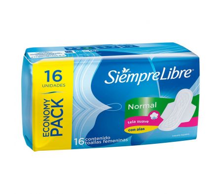 Siempre Libre toalla fem maxsuave normal c/a paq.16 unid.