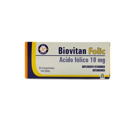BIOVITAN FOLIC CJ X 30 COMPRIMIDOS