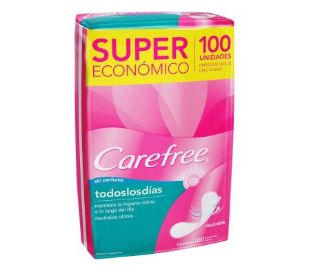 Care Free brisa sin perfume paq.100 unid../.