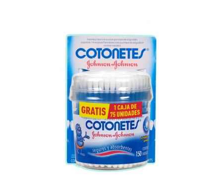 Johnson cotonetes pote x 150 un + cj x 75 un obsequio!