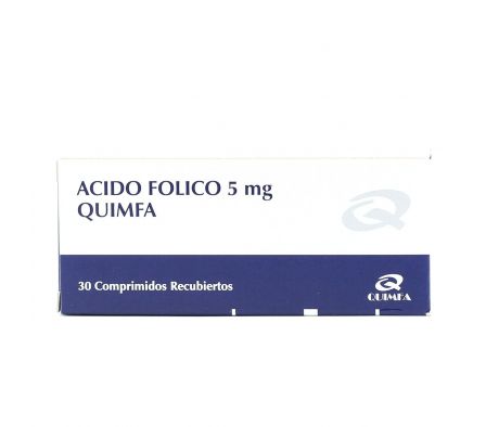 ACIDO FOLICO   5 MG. (QUIMFA) CJ X 30 COMP.