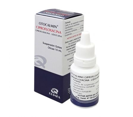 OTOCALMIN CIPROFLOXACINA GOTAS FRASCO X 10 ML.