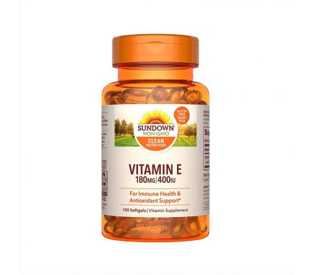 VIT. E 400 I.U W/ NATURAL D-ALPHA (SUNDOWN) FR. X 100 CÁPS.