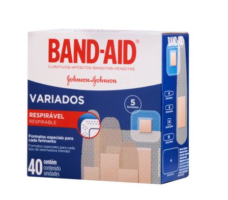 BAND-AID VARIADOS CJ X 40 UNIDADES