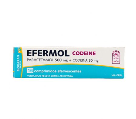 EFERMOL CODEINA 30 MG. CJ X 16 COMP. EFERV.