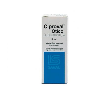 CIPROVAL OTICO GOTAS CJ X 5 ML.
