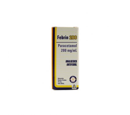 Febrin 200 Parcetamol 200 mg/ml Gotas - Frasco de 15 ml