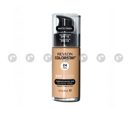 Revlon Colorstay Base De Maquillaje Cutis Mixto Graso Sand Beige 180 Spf 15  - Frasco de 30 ml