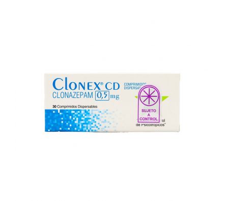 CLONEX 0,5 MG.DISPERSABLES CJ X 30 COMPRIMIDOS