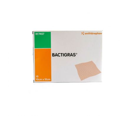 BACTIGRAS APOSITOS 10 CM. X 10 CM. CJ X 10 UNID.