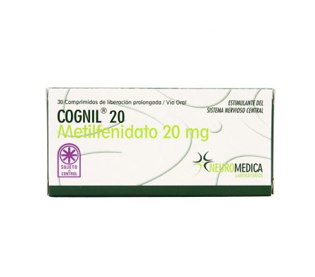 COGNIL 20 MG. CJ X 30 COMP. LIB. PROLONGADA