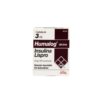 HUMALOG 100 U / ML INSUL. LISPRO CJ X 5 AMPOLLAS