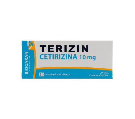TERIZIN 10 MG. CJ X 10 COMP.