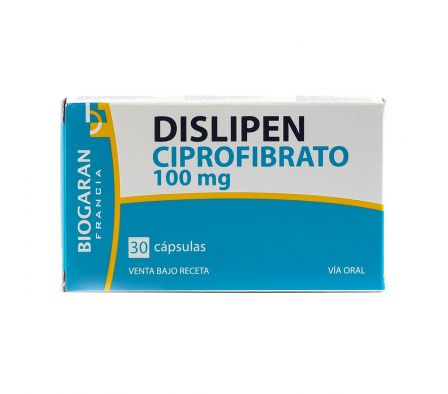 Dislipen Ciprofibrato 100 mg - Caja de 30 cápsulas
