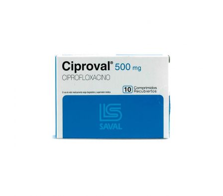 CIPROVAL 500 MG. CJ X 10 COMP.
