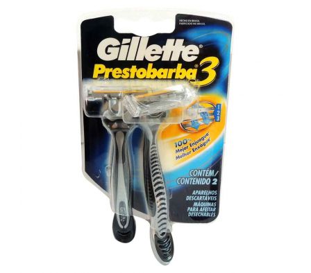 Gillette prestobarba 3 maquina hombre cj2 unid.