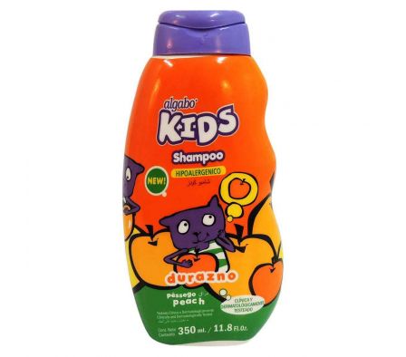Algabo Kids Shampoo Durazno - Frasco de 350 ml
