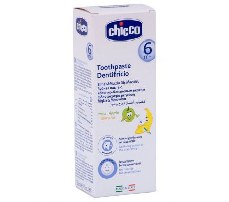 Chicco crema dental sabor manzana/banana fr.50