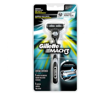 Gillette mach 3 maquina turbo negro cj1 unid../.
