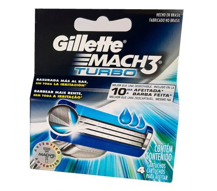 Gillette mach 3 turbo respuesto cj4 unid