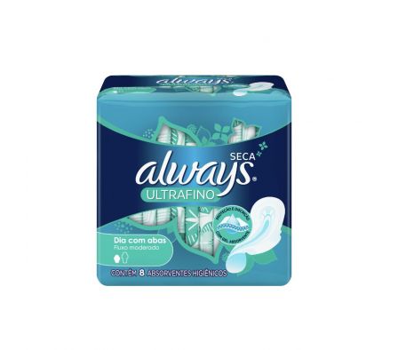 Always toalla fem ultra fina con alas paq.8 unid.