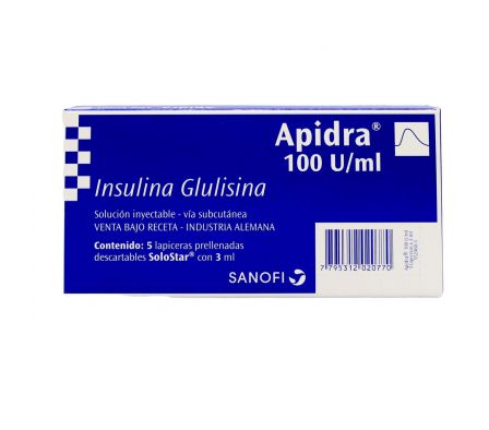 APIDRA INS. 100 U.I SOLOSTAR CJ X 5 APLICADOR