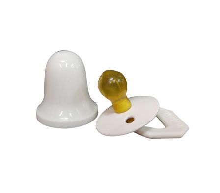 Babelito chupete redondo con tapa n° 2 blanco